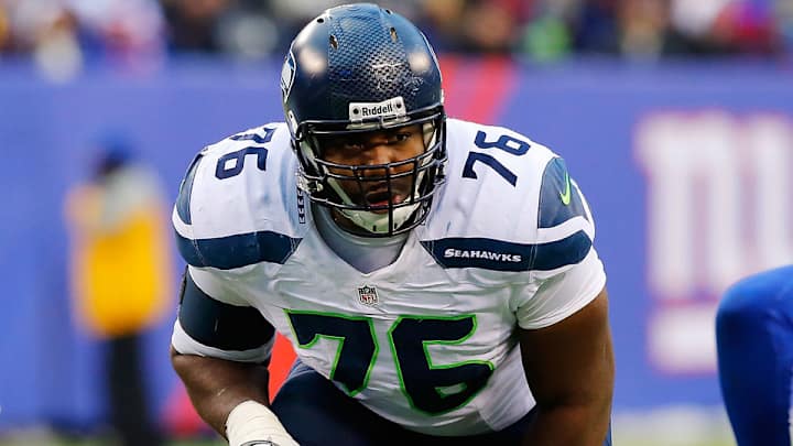 Report: Seahawks' Russell Okung playing with torn labrum in shoulder Report: Seahawks' Russell Okung playing with torn labrum in shoulder
