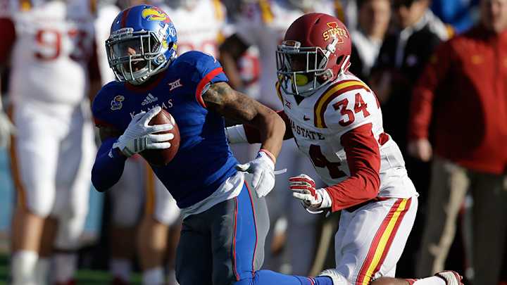 Kansas WR Nigel King scores 78-yard touchdown after one-handed catch