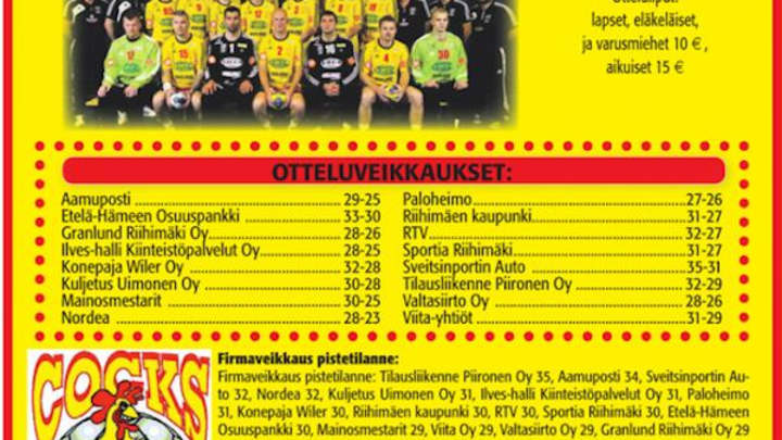 The Two Teams in the Finnish Handball Finals are Named Cocks and Dicken The Two Teams in the Finnish Handball Finals are Named Cocks and Dicken