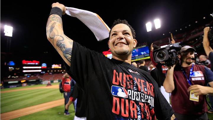 Cardinals catcher Yadier Molina fined $5K for shoving umpire Cardinals catcher Yadier Molina fined $5K for shoving umpire