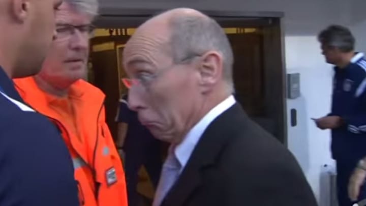 Belgian soccer manager tries to kick ball, fails miserably Belgian soccer manager tries to kick ball, fails miserably