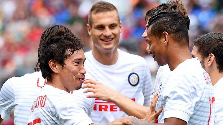 Inter Milan tops AS Roma behind Nemanja Vidic, Yuto Magatomo