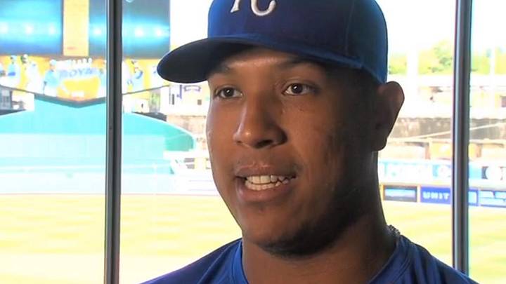 Royals catcher Salvador Perez wears perfume behind the plate Royals catcher Salvador Perez wears perfume behind the plate