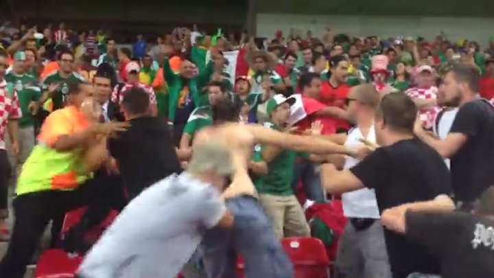 There Was a Huge Fan Brawl During the Mexico-Croatia Game Yesterday
