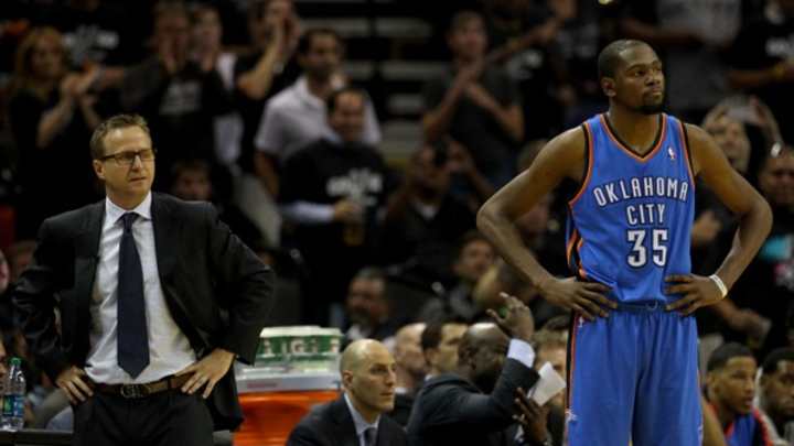 Thunder coach Scott Brooks weighs starting lineup change for Game 3 against Spurs