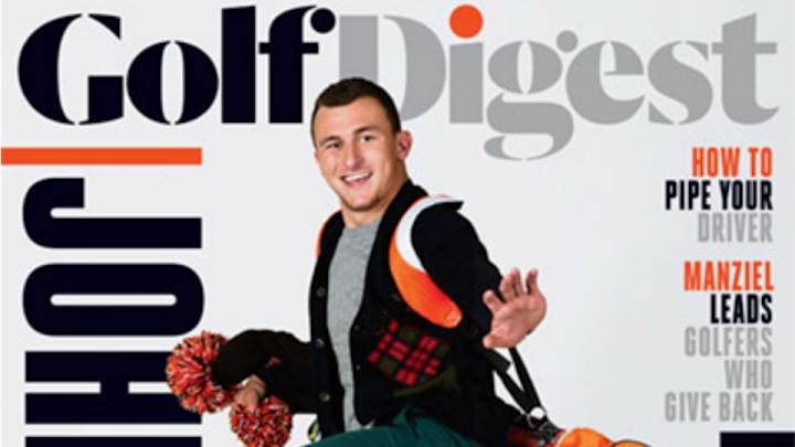 Johnny Manziel does Heisman pose on new Golf Digest cover