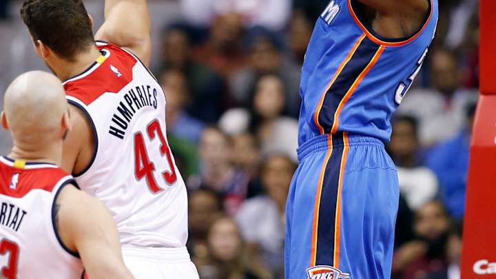 Thunder's Durant leaves game at Wizards with left leg injury