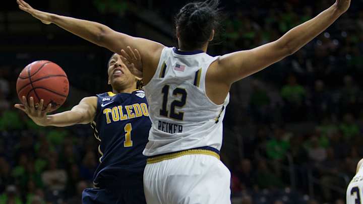 No. 3 Notre Dame wins 74-39 over cold-shooting Toledo