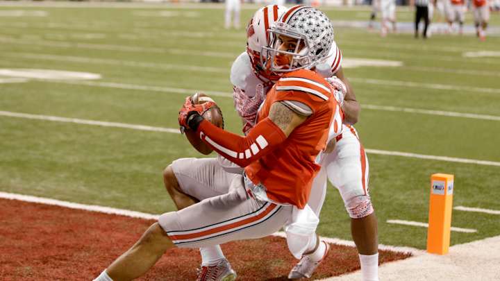 Ohio State wide receiver makes Wisconsin Lucas Oil Stadium joke