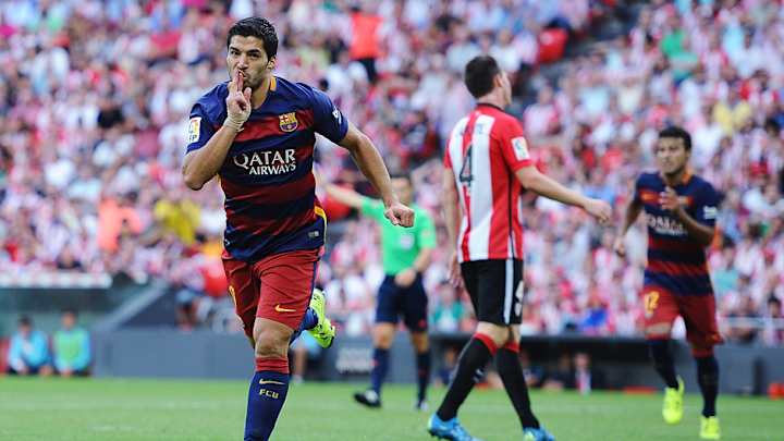 Suarez lifts Barcelona over Atheltic Bilbao in Spanish League opener Suarez lifts Barcelona over Atheltic Bilbao in Spanish League opener