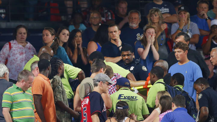 Fan falls from upper deck in Atlanta, taken to hospital