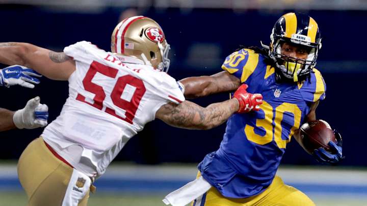 Behind Gurley's rushing, stout defense, Rams beat 49ers 27-6