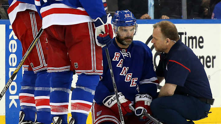 Rangers D Dan Boyle practices Friday after being injured in Game 7