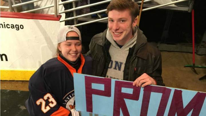 Goalie asked to prom immediately after winning state title