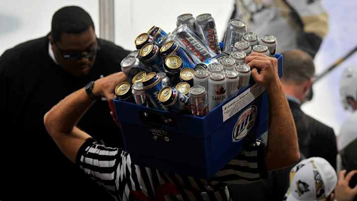 Minor league hockey team's '$1 Beer Night' leads to rinkside beer pyramid