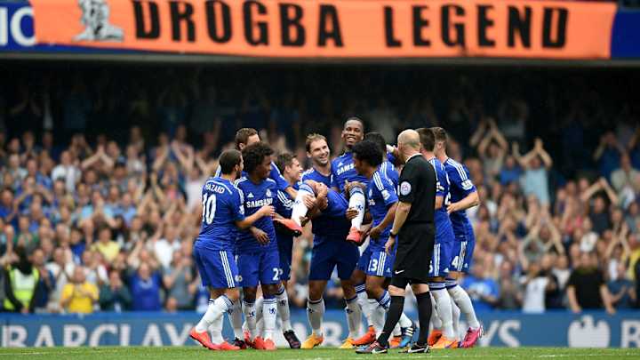 Watch: Didier Drogba carried off by teammates in final Chelsea game