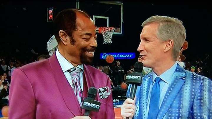 Mike Breen celebrated Clyde Frazier's birthday with a gaudy suit