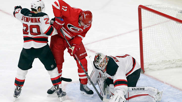 Cammalleri scores 2 to lead Devils past Hurricanes, 5-1