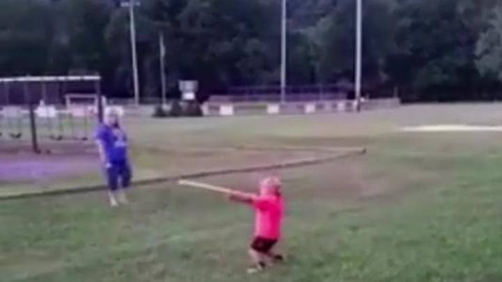 This four-year-old’s bat flip will put any pro hitter to shame This four-year-old’s bat flip will put any pro hitter to shame