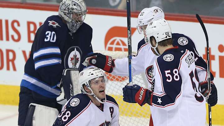 Perreault has goal, 3 assists and Jets beat Blue Jackets 6-4 Perreault has goal, 3 assists and Jets beat Blue Jackets 6-4