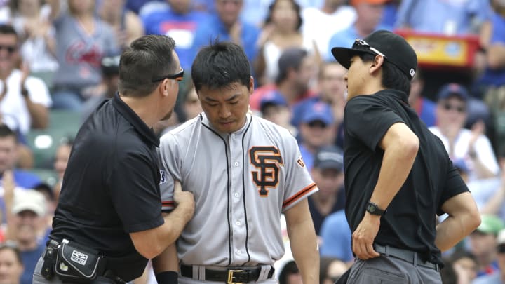 Giants left fielder Aoki placed on 7-day concussion list