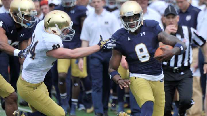 Zaire hits long pass, completion with Golson continues