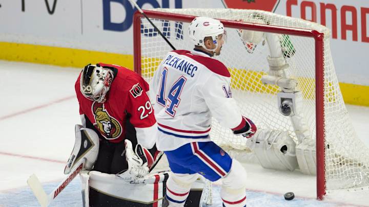 Plekanec scores twice, Canadiens beat Senators 3-1 Plekanec scores twice, Canadiens beat Senators 3-1