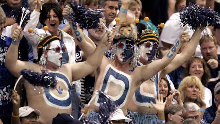 Old Dominion fan dances shirtless at NIT game Old Dominion fan dances shirtless at NIT game