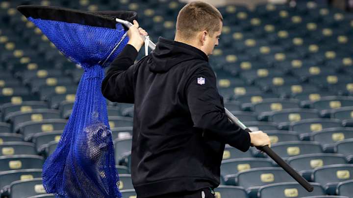 A raccoon had great seats for Eagles-Giants but got removed by security