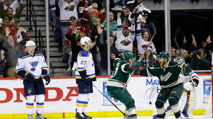 Pominville, Parise give Wild 3-0 win over Blues