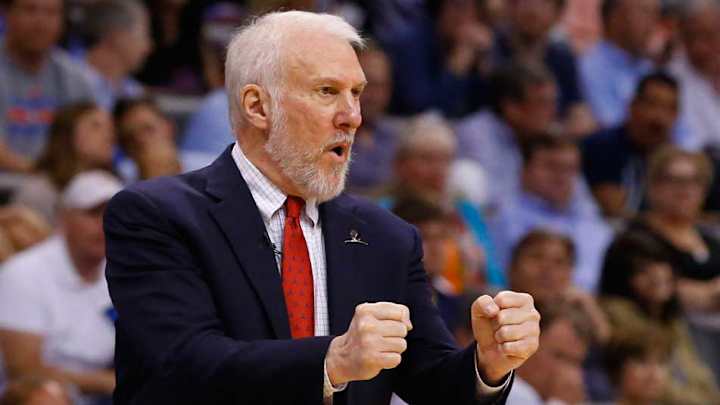 Watch: Gregg Popovich and James Harden compare beards