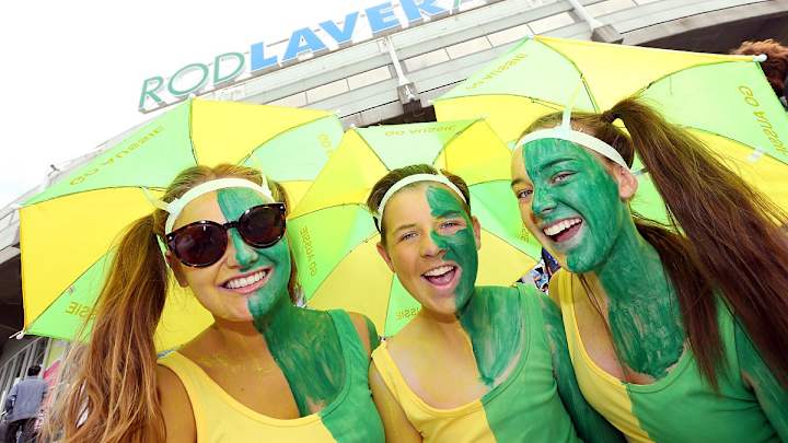 Fans at the Australian Open