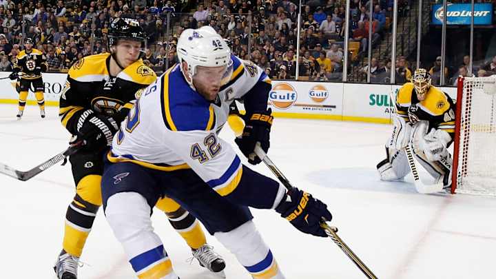 Allen stops 32 shots, Blues shut out Bruins 2-0 Allen stops 32 shots, Blues shut out Bruins 2-0