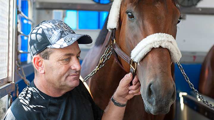 Preakness winner American Pharoah returns to Churchill Downs