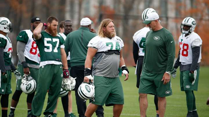 Jets center Nick Mangold (neck) probable vs Jaguars