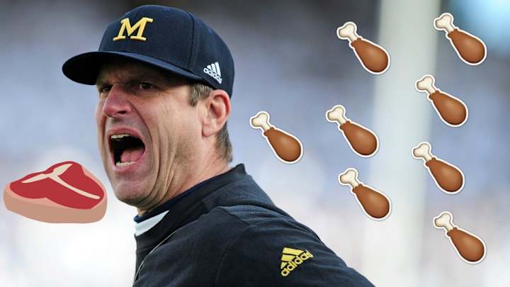 Jim Harbaugh says his favorite Thanksgiving food is ‘steak’