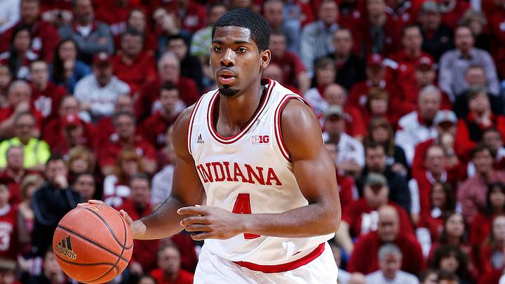 Indiana's Robert Johnson injured knee after slipping on cheerleader signs Indiana's Robert Johnson injured knee after slipping on cheerleader signs