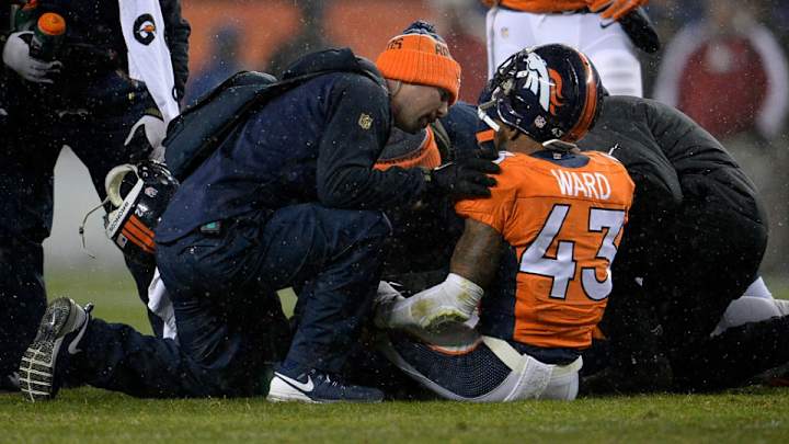 Broncos’ T.J. Ward, Sylvester Williams leave with ankle injuries