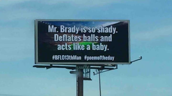 Buffalo billboard transforms into Tom Brady diss track Buffalo billboard transforms into Tom Brady diss track