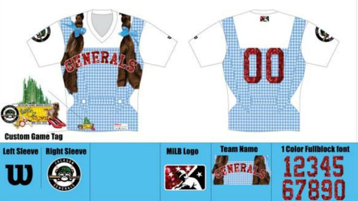 Minor league team to wear Dorothy-inspired jerseys for Wizard of Oz night Minor league team to wear Dorothy-inspired jerseys for Wizard of Oz night