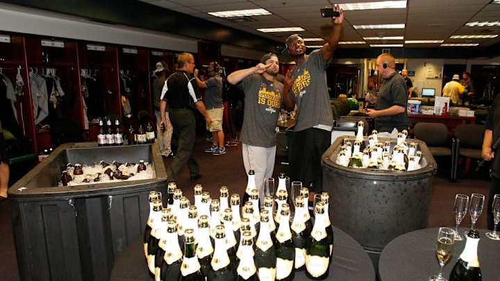 Rockies help out Pirates with playoff clinch champagne celebration Rockies help out Pirates with playoff clinch champagne celebration
