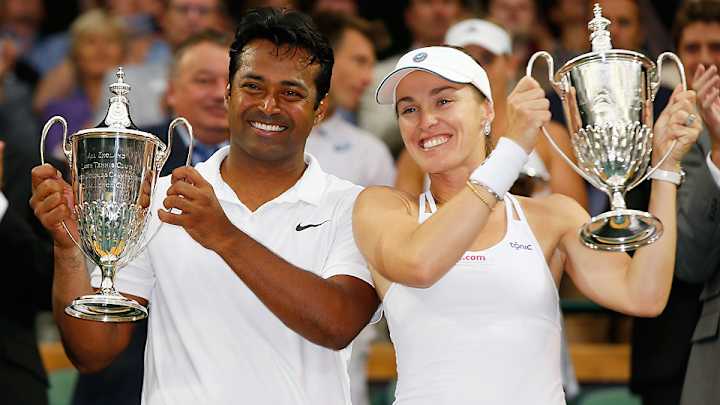 Hingis wins mixed doubles with Paes to earn her 2nd title in two days