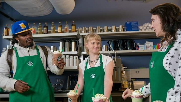 Marshawn Lynch, Starbucks selling Beast Mode Frappuccino Marshawn Lynch, Starbucks selling Beast Mode Frappuccino