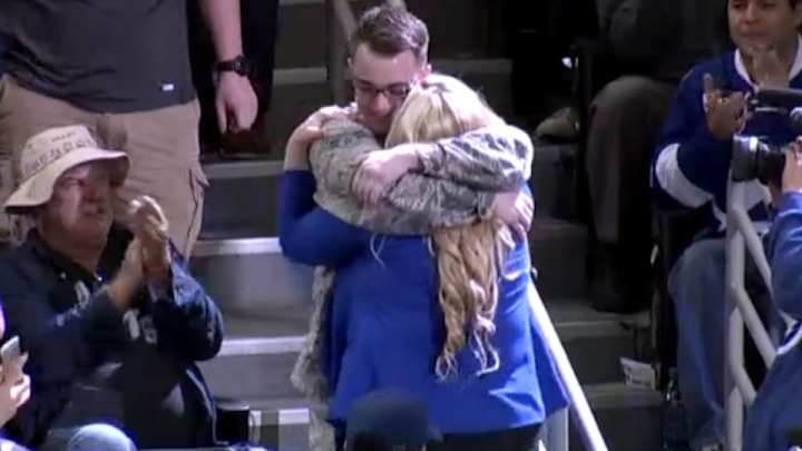 Lightning reunites airman with his fiancée