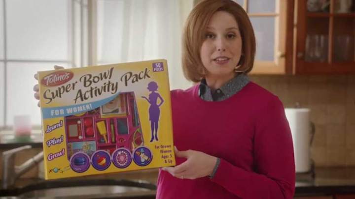 Watch: 'SNL' Totino's spot mocks sexist Super Bowl commercials Watch: 'SNL' Totino's spot mocks sexist Super Bowl commercials