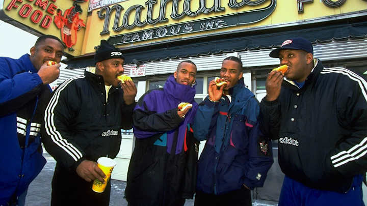 Sports Figures Eating Hot Dogs