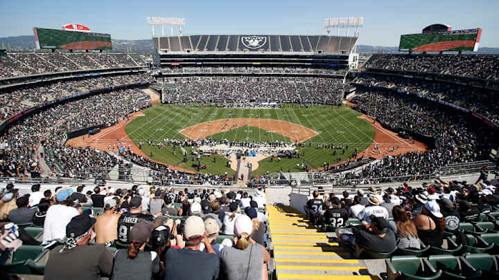 Raiders change course, will use gold 50-yard lines for next home game Raiders change course, will use gold 50-yard lines for next home game