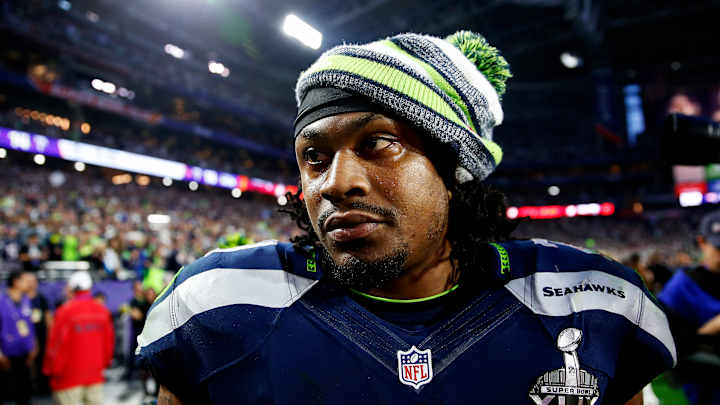 Marshawn Lynch files trademark for 'I'm just here so I don't get fined' Marshawn Lynch files trademark for 'I'm just here so I don't get fined'