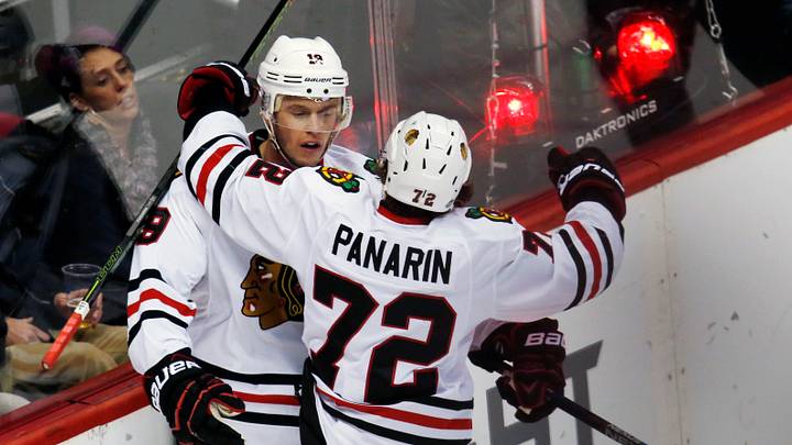 Toews' goal in OT lifts Blackhawks to 4-3 win over Avalanche Toews' goal in OT lifts Blackhawks to 4-3 win over Avalanche