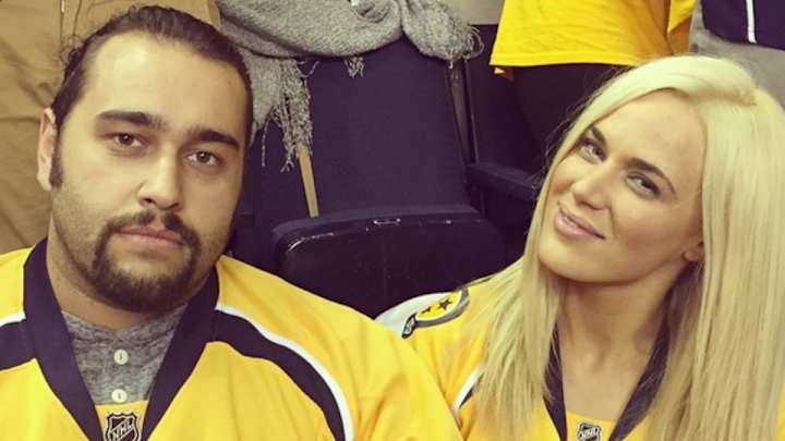 WWE's Lana, Rusev cheer on Predators at playoff game